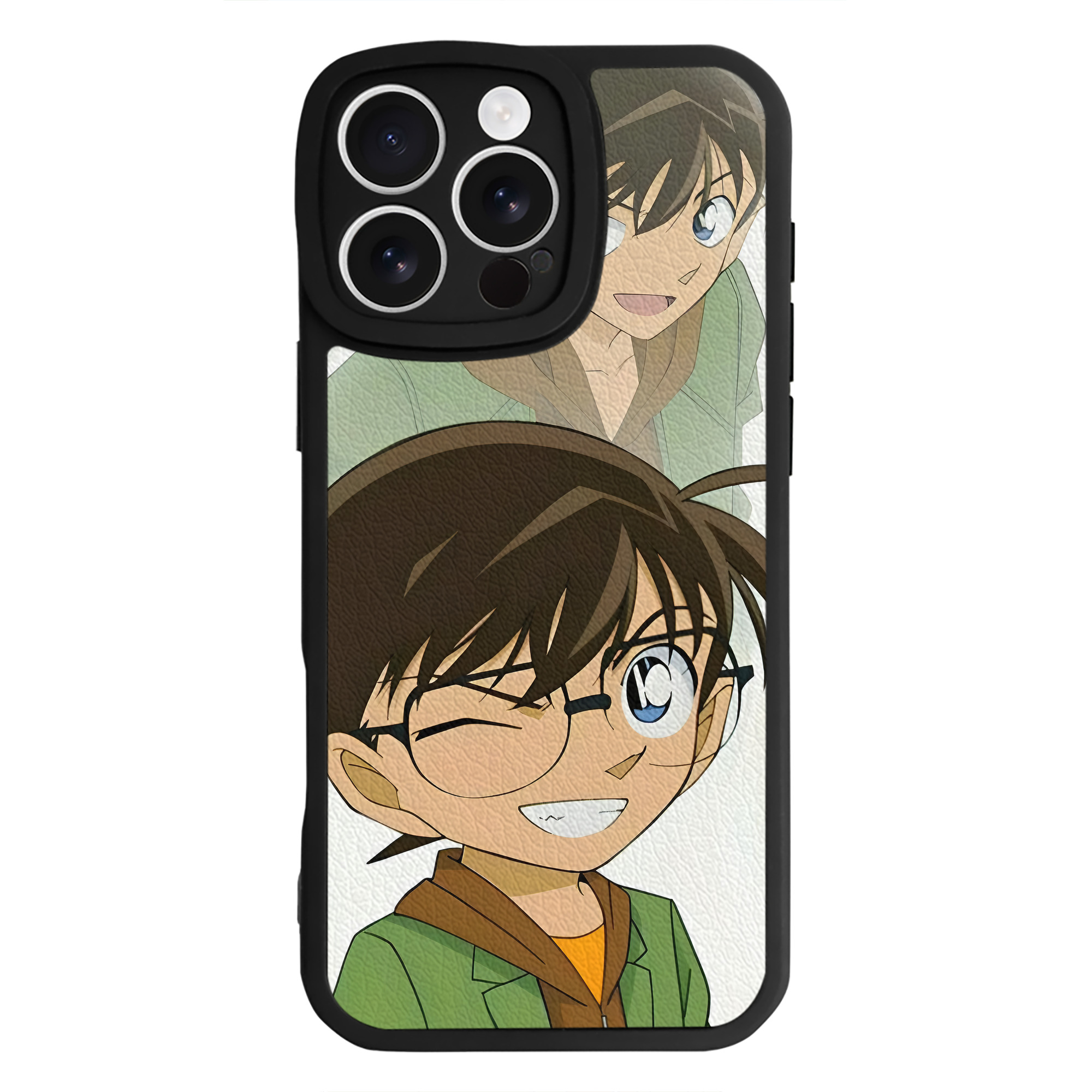 （画像用） 名探偵コナン Detective Conan 【iPhone 16シリーズ対応】シリコンスマホケース（レザー調） 材質：シリコン